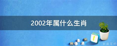 2002 属什么